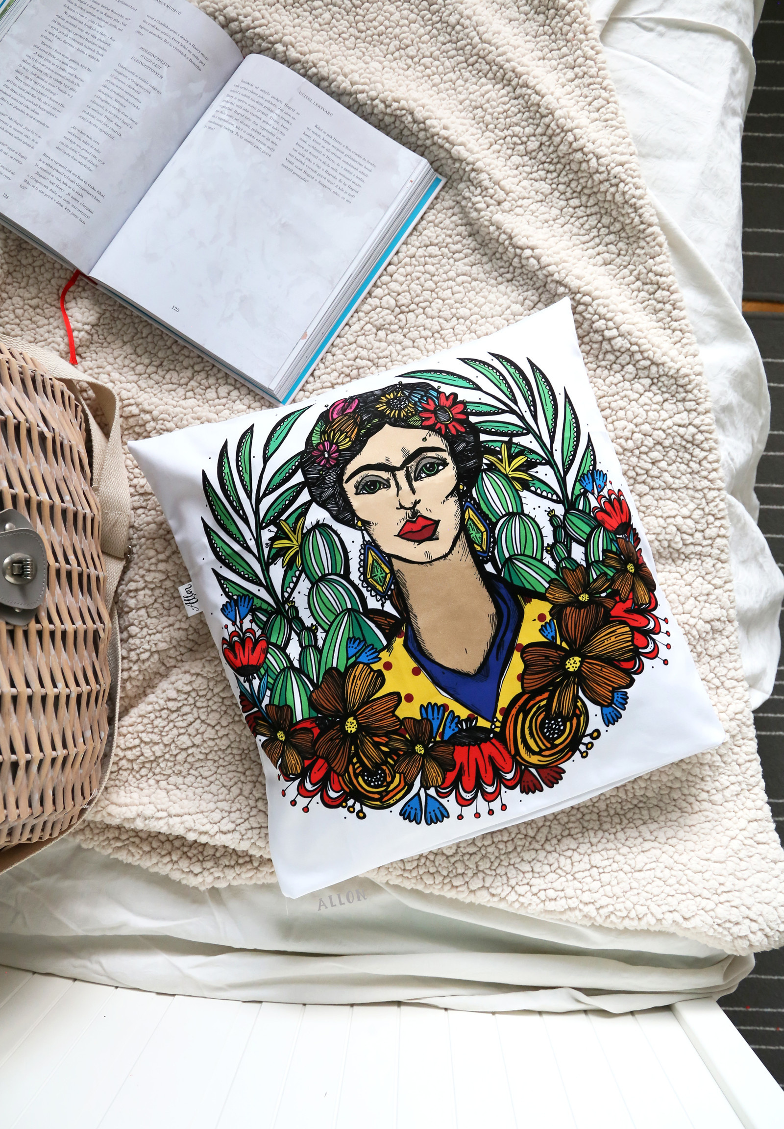 Povlak Polštář Frida Kahlo- autorská látka