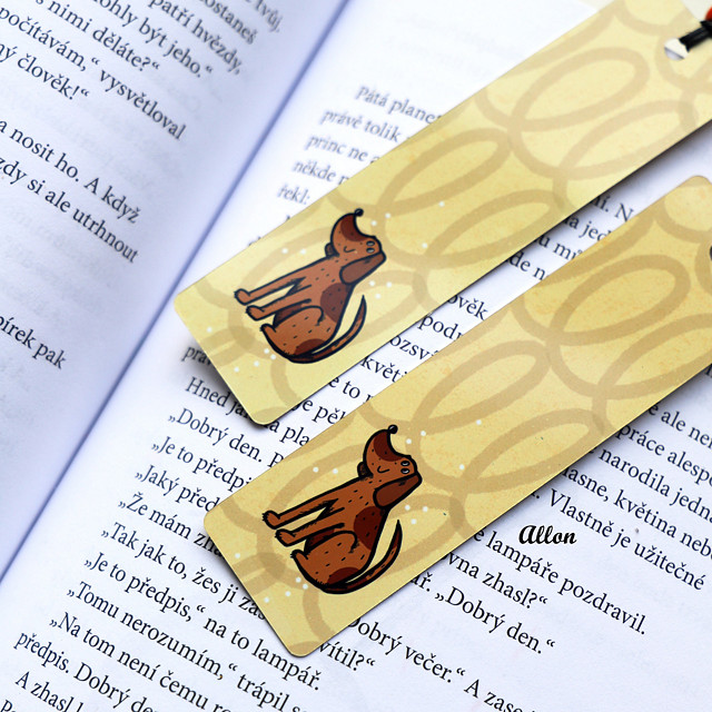 Kovová záložka do knihy- Pejsek